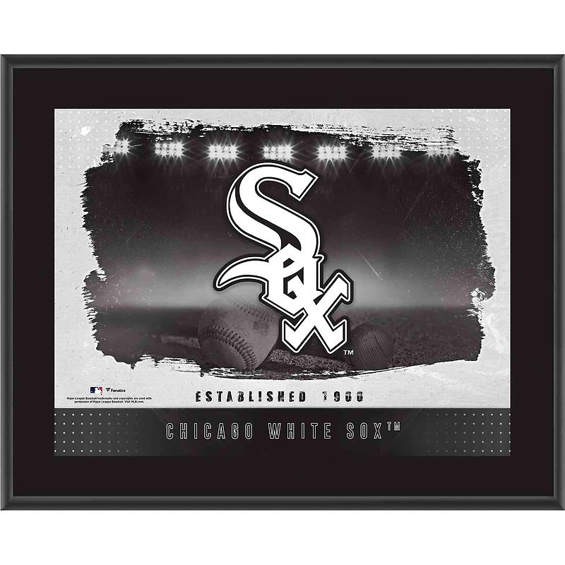 Chicago White Sox Framed 10.5" x 13" Sublimated Horizontal Team Logo Plaque