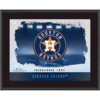 Houston Astros Framed 10.5" x 13" Sublimated Horizontal Team Logo Plaque