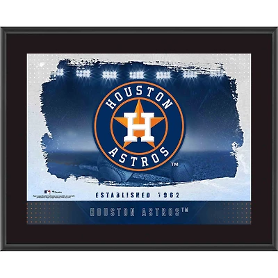 Houston Astros Framed 10.5" x 13" Sublimated Horizontal Team Logo Plaque
