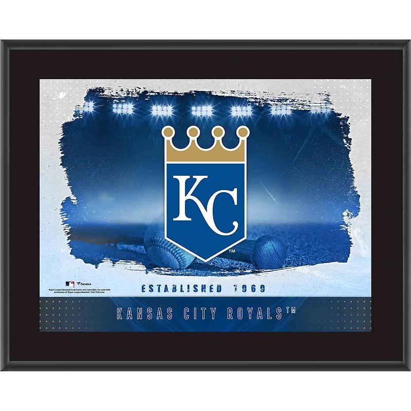 Kansas City Royals Framed 10.5" x 13" Sublimated Horizontal Team Logo Plaque
