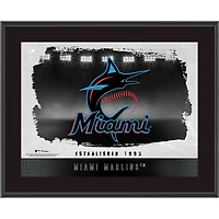 Miami Marlins Framed 10.5" x 13" Sublimated Horizontal Team Logo Plaque