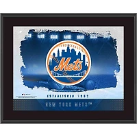 New York Mets Framed 10.5" x 13" Sublimated Horizontal Team Logo Plaque