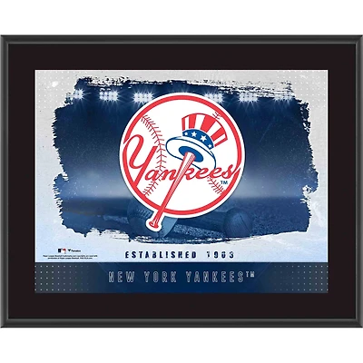 New York Yankees Framed 10.5" x 13" Sublimated Horizontal Team Logo Plaque