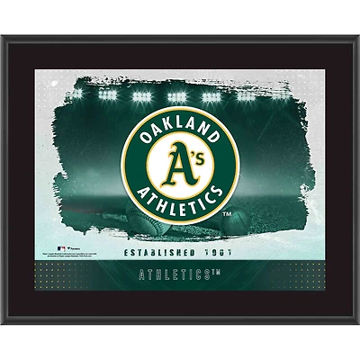 Athletics Framed 10.5" x 13" Sublimated Horizontal Team Logo Plaque