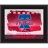 Philadelphia Phillies Framed 10.5" x 13" Sublimated Horizontal Team Logo Plaque