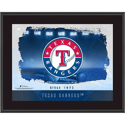 Texas Rangers Framed 10.5" x 13" Sublimated Horizontal Team Logo Plaque