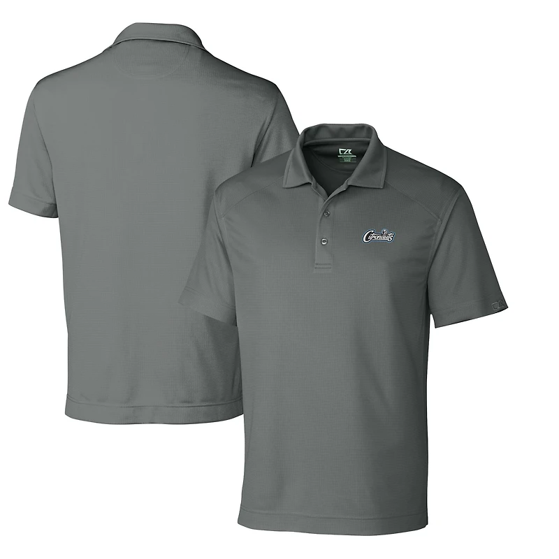 Men's Cutter & Buck Steel UCF Knights Citronaut DryTec Genre Textured Solid Polo