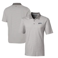 Men's Cutter & Buck Gray UCF Knights Citronaut Forge Tonal Stripe Stretch Polo
