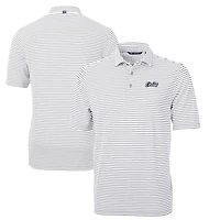 Men's Cutter & Buck Gray UCF Knights Citronaut Virtue Eco Pique Stripe Recycled Polo