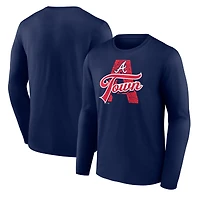 Men's Navy Atlanta Braves Hometown Graphic Long Sleeve T-Shirt