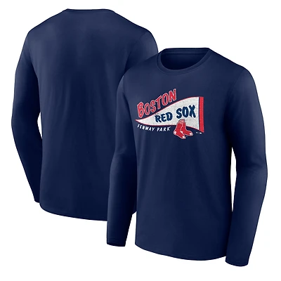 Men's Navy Boston Red Sox The Pennant Long Sleeve T-Shirt
