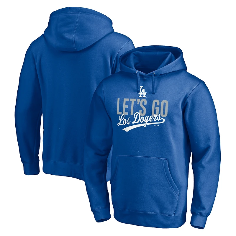 Men's Royal Los Angeles Dodgers Let's Go Los Doyers Pullover Hoodie