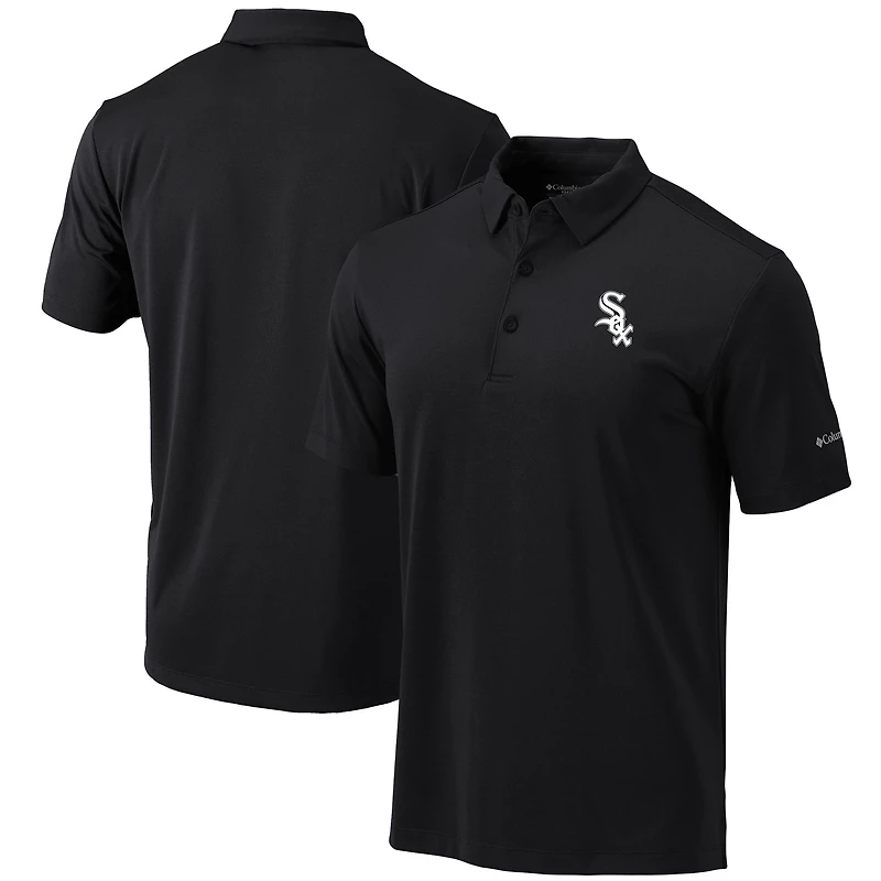 Men's Columbia Black Chicago White Sox Omni-Wick Drive Polo