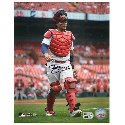Yadier Molina St. Louis Cardinals Autographed 8" x 10" Walking Mask Up Photograph