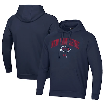 Men's Under Armour Navy New Hampshire Fisher Cats All Day Fleece Pullover Hoodie
