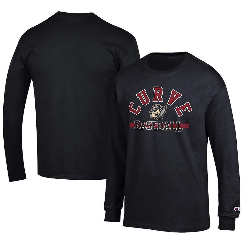 Men's Champion Black Altoona Curve Jersey Long Sleeve T-Shirt