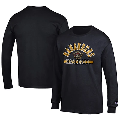 Men's Champion Black Bradenton Marauders Jersey Long Sleeve T-Shirt
