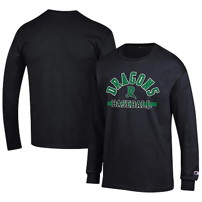 Men's Champion Black Dayton Dragons Jersey Long Sleeve T-Shirt