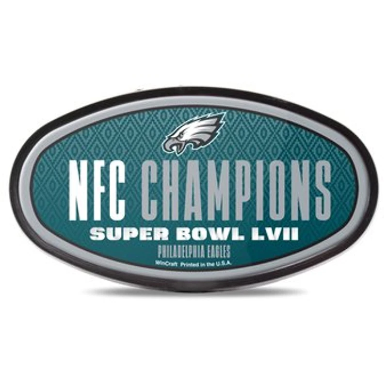 WinCraft Philadelphia Eagles 2022 NFC Champions Oval Tailgate Hitch Cover