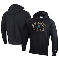 Men's Champion Black Charlotte Knights Baseball Reverse Weave Pullover Hoodie