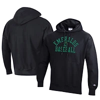 Men's Champion Black Eugene Emeralds Baseball Reverse Weave Pullover Hoodie