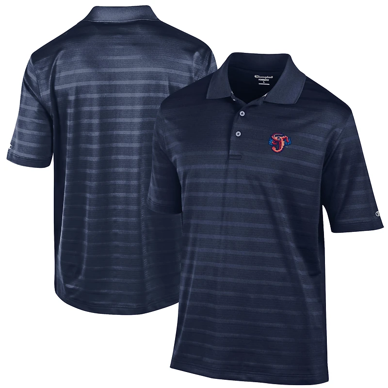 Men's Champion Navy Jacksonville Jumbo Shrimp Textured Solid Polo