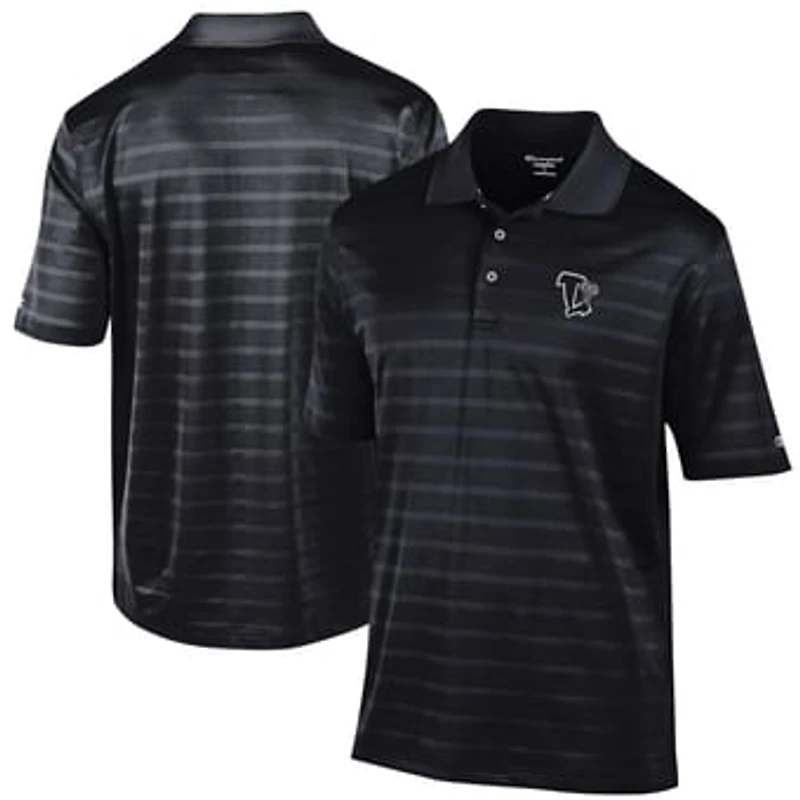 Men's Champion Black Lansing Lugnuts Textured Solid Polo