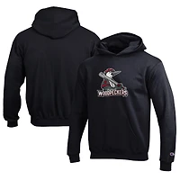 Youth Champion Black Fayetteville Woodpeckers Eco Powerblend Pullover Hoodie