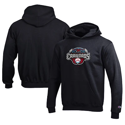 Youth Champion Black Hickory Crawdads Eco Powerblend Pullover Hoodie