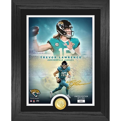 Highland Mint Trevor Lawrence Jacksonville Jaguars 13'' x 16'' NFL Legends Bronze Coin Photo Mint