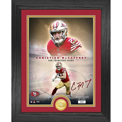 Highland Mint Christian McCaffrey San Francisco 49ers 13'' x 16'' NFL Legends Bronze Coin Photo Mint
