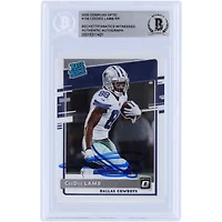 CeeDee Lamb Dallas Cowboys Autographed 2020 Panini Donruss Optic Rated Rookie #156 Beckett Fanatics Witnessed Authenticated Rookie Card