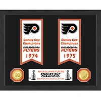 Highland Mint Philadelphia Flyers Two-Time Stanley Cup Champions 12'' x 15'' Framed Banner Collection