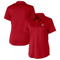 Women's Cutter & Buck Red Arizona Diamondbacks Americana Logo Prospect DryTec Textured Stretch Polo