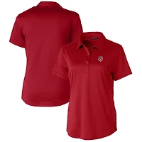 Women's Cutter & Buck Cardinal Minnesota Twins Americana Logo Prospect DryTec Textured Stretch Polo