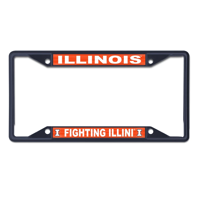 WinCraft Illinois Fighting Illini Chrome Color License Plate Frame