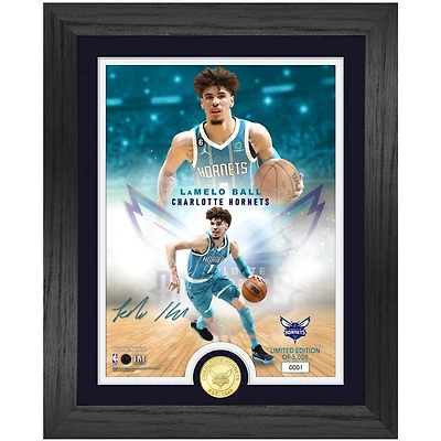 Highland Mint LaMelo Ball Charlotte Hornets NBA Player 13" x 16" Bronze Coin Photo Mint