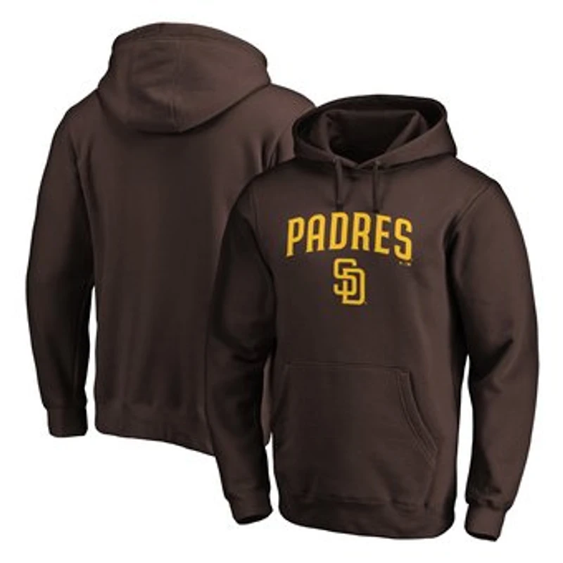 Men's Brown San Diego Padres Team Lock Up Logo Pullover Hoodie
