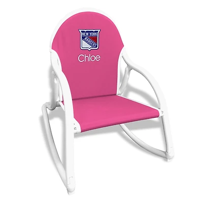 Children's Pink New York Rangers Personalized Rocking Chair