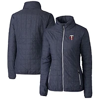 Women's Cutter & Buck Heather Navy Minnesota Twins Rainier PrimaLoft Eco Insulated Puffer Full-Zip Jacket