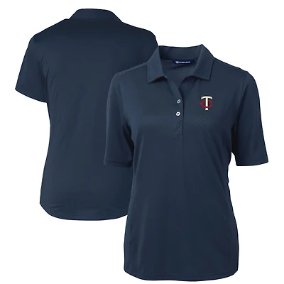 Women's Cutter & Buck Navy Minnesota Twins DryTec Virtue Eco Pique Recycled Polo