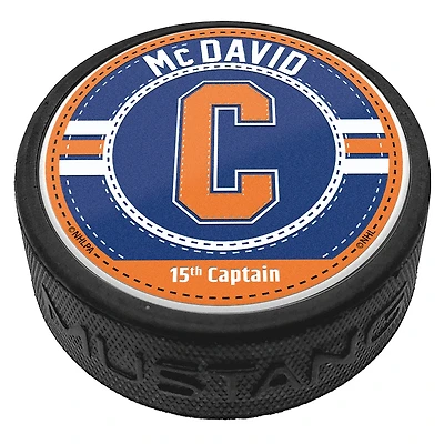 Connor McDavid Edmonton Oilers Captain Puck