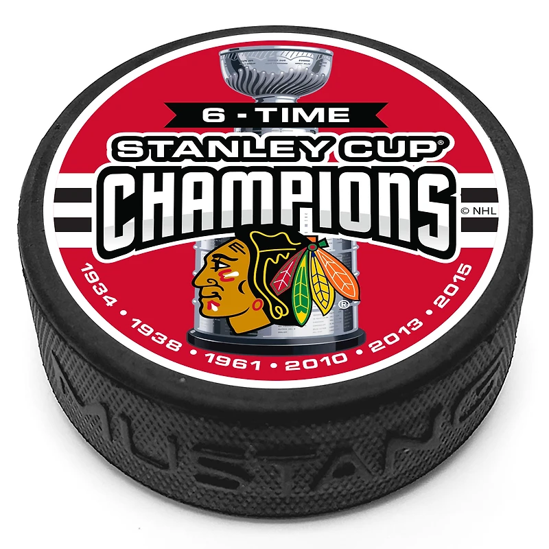 Chicago Blackhawks Six-Time Stanely Cup Champions Puck