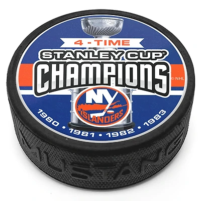 New York Islanders Four-Time Stanely Cup Champions Puck