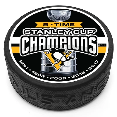 Pittsburgh Penguins Five-Time Stanely Cup Champions Puck