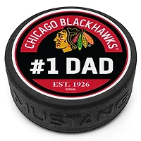 Chicago Blackhawks #1 Dad Puck