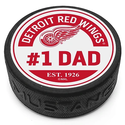 Detroit Red Wings #1 Dad Puck