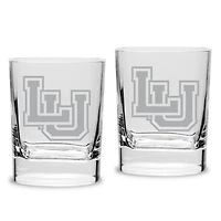 Lamar Cardinals 11.75oz. Two-Piece Luigi Bormioli Square Double Old Fashion Glasses Set