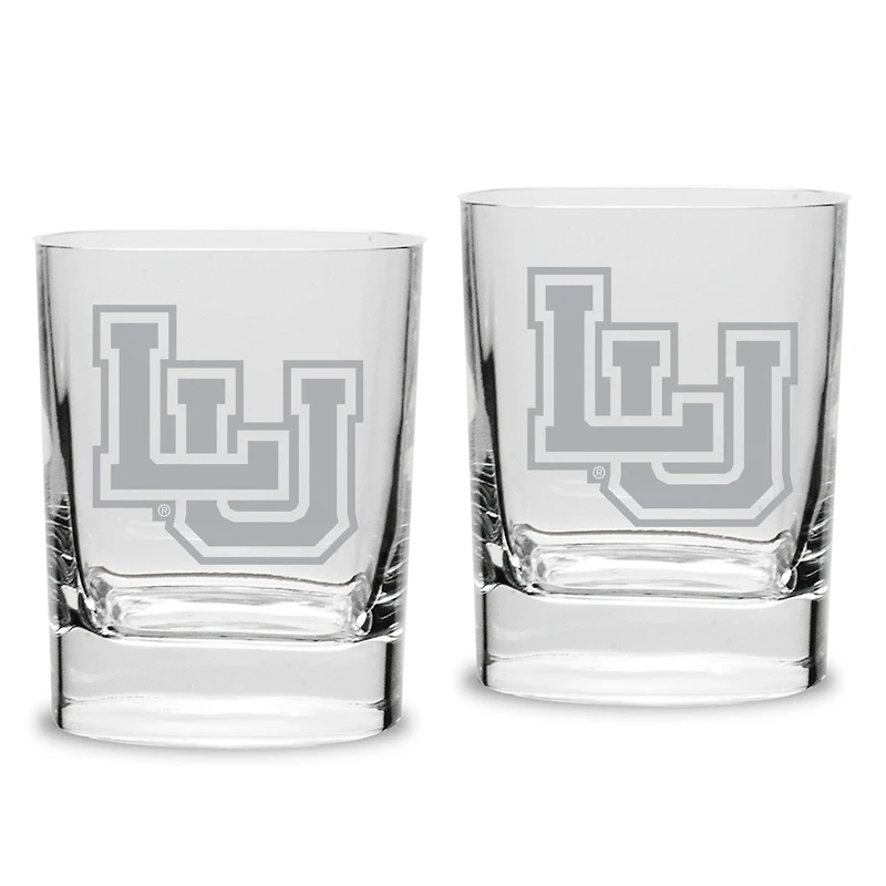 Lamar Cardinals 11.75oz. Two-Piece Luigi Bormioli Square Double Old Fashion Glasses Set