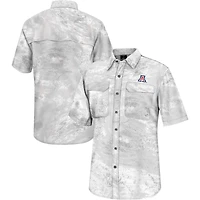 Men's Colosseum  White Arizona Wildcats Realtree Aspect Charter Full-Button Fishing Shirt